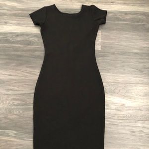 Black midi dress